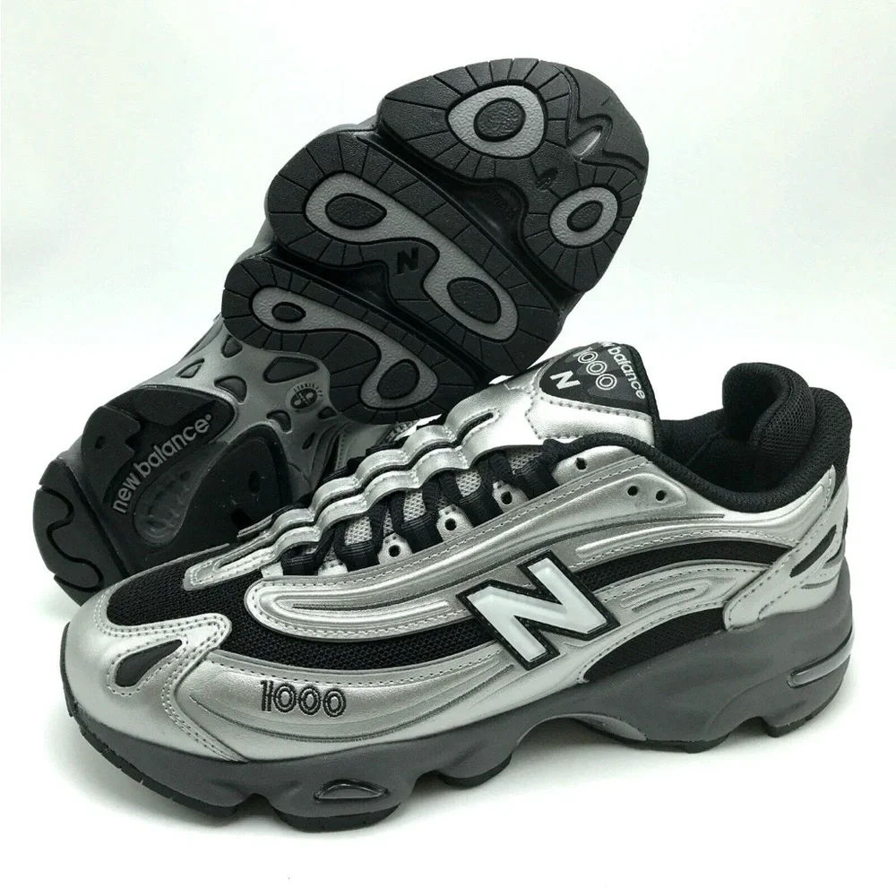 New Balance 1000 🔥 NB Black Silver Metallic Gray M1000EGR U052036 8 10 11.5 NEW - Picture 5 of 10